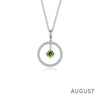 August - Peridot/Silver