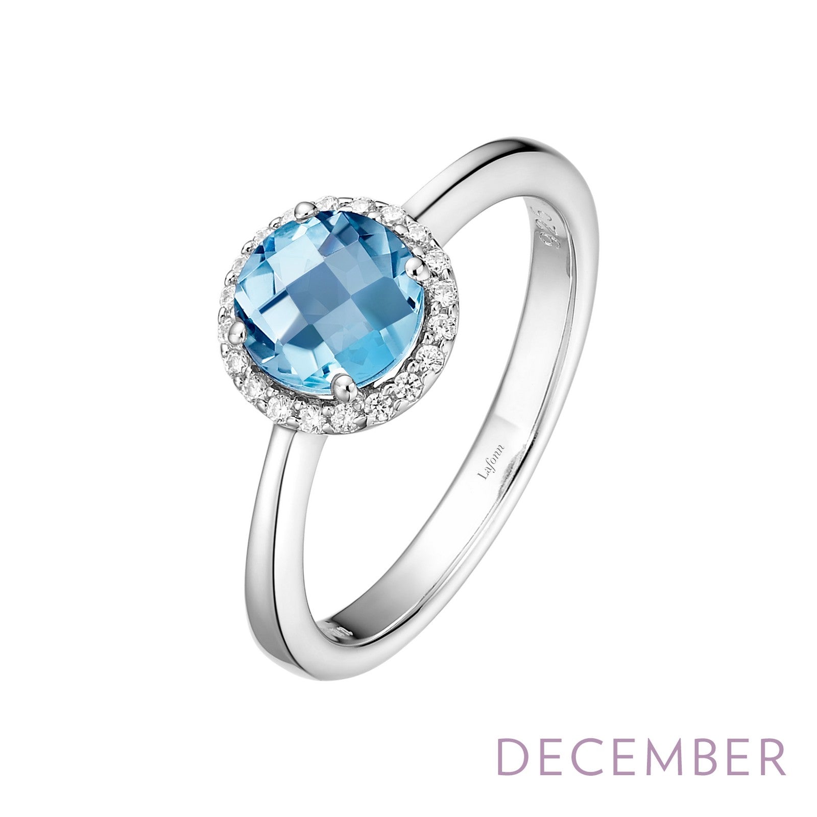 Lafonn Birthstone Halo Ring June Pearl Silver