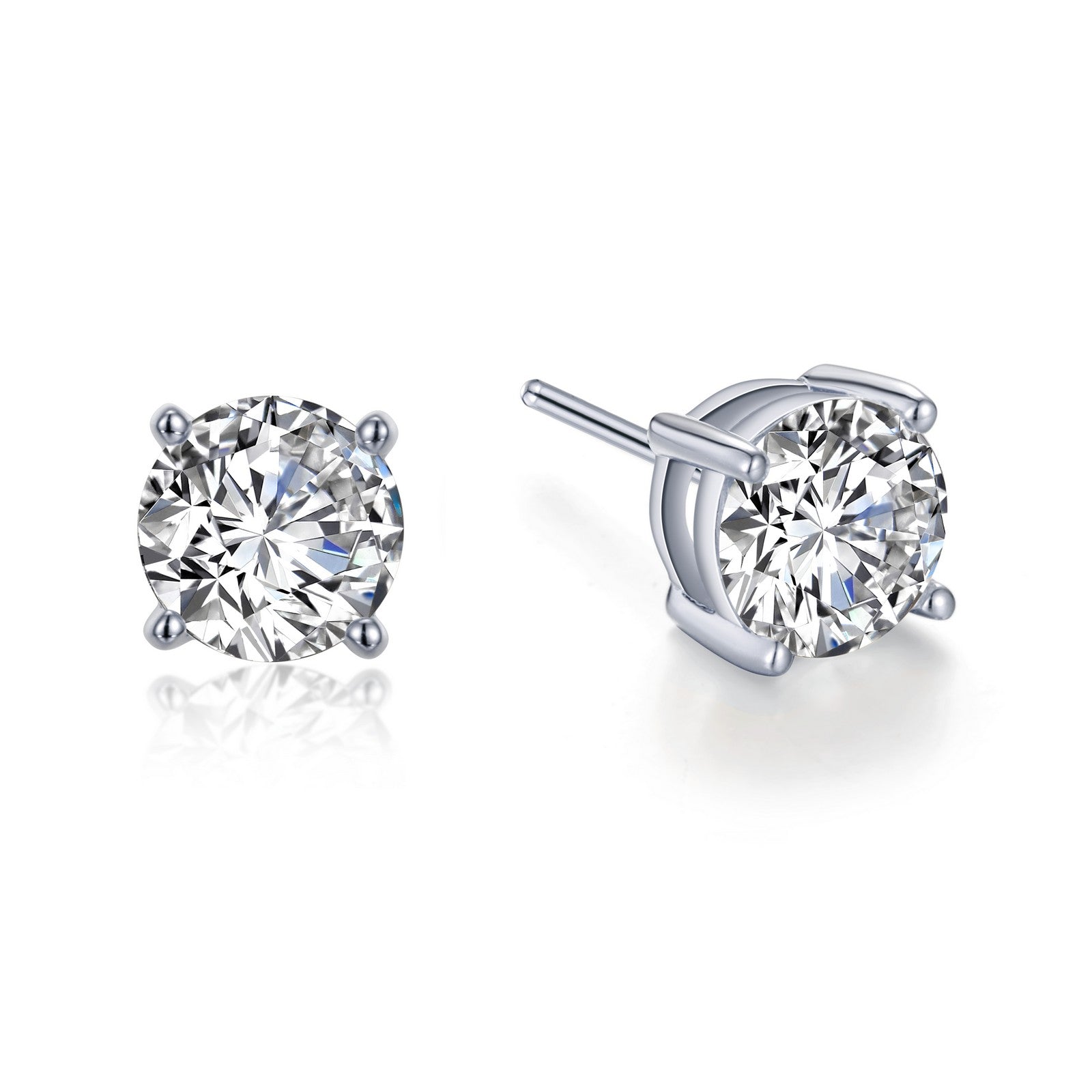 4 CTW Solitaire Stud Earrings-E0110CLP