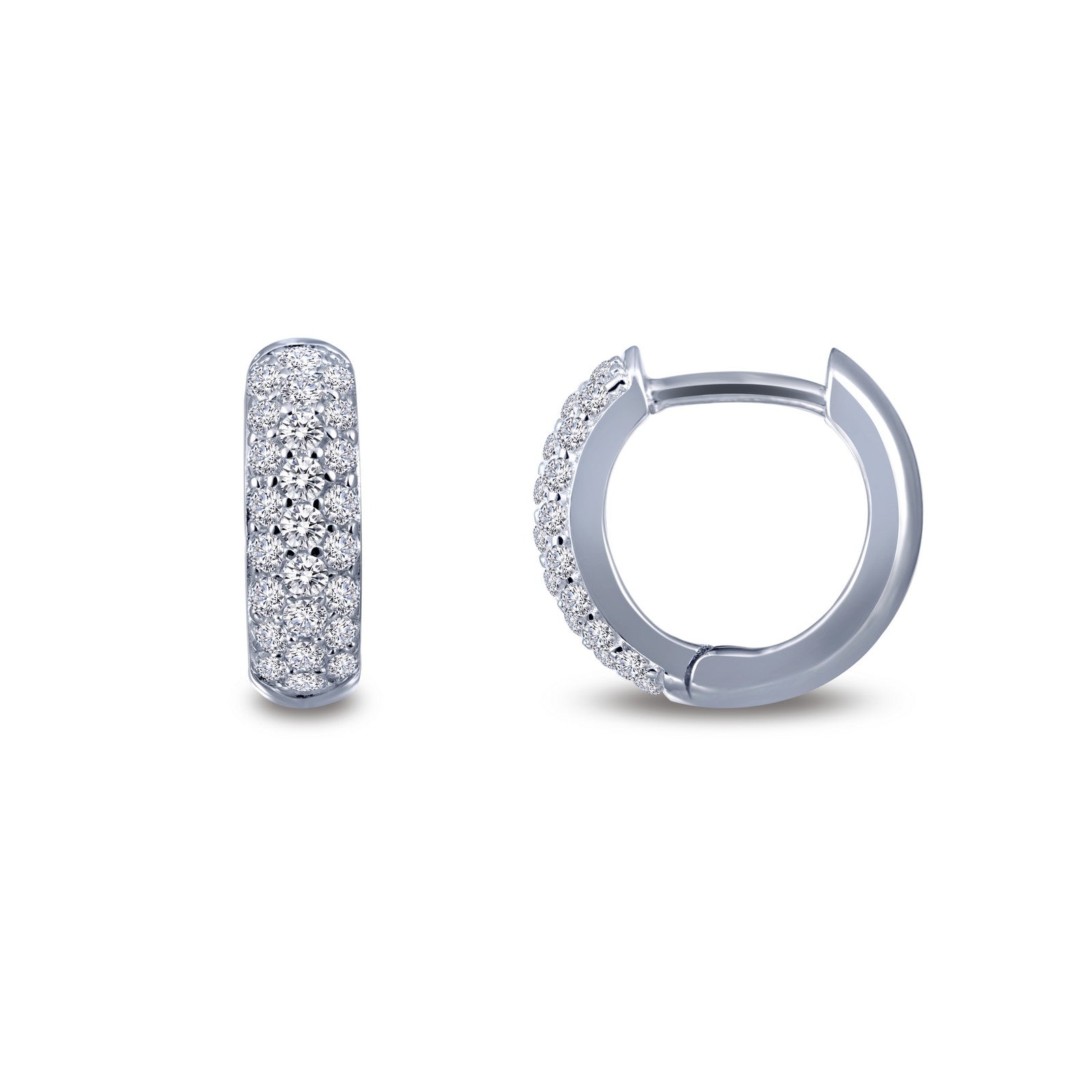 3-Row Huggie Hoop Earrings-E0199CLP