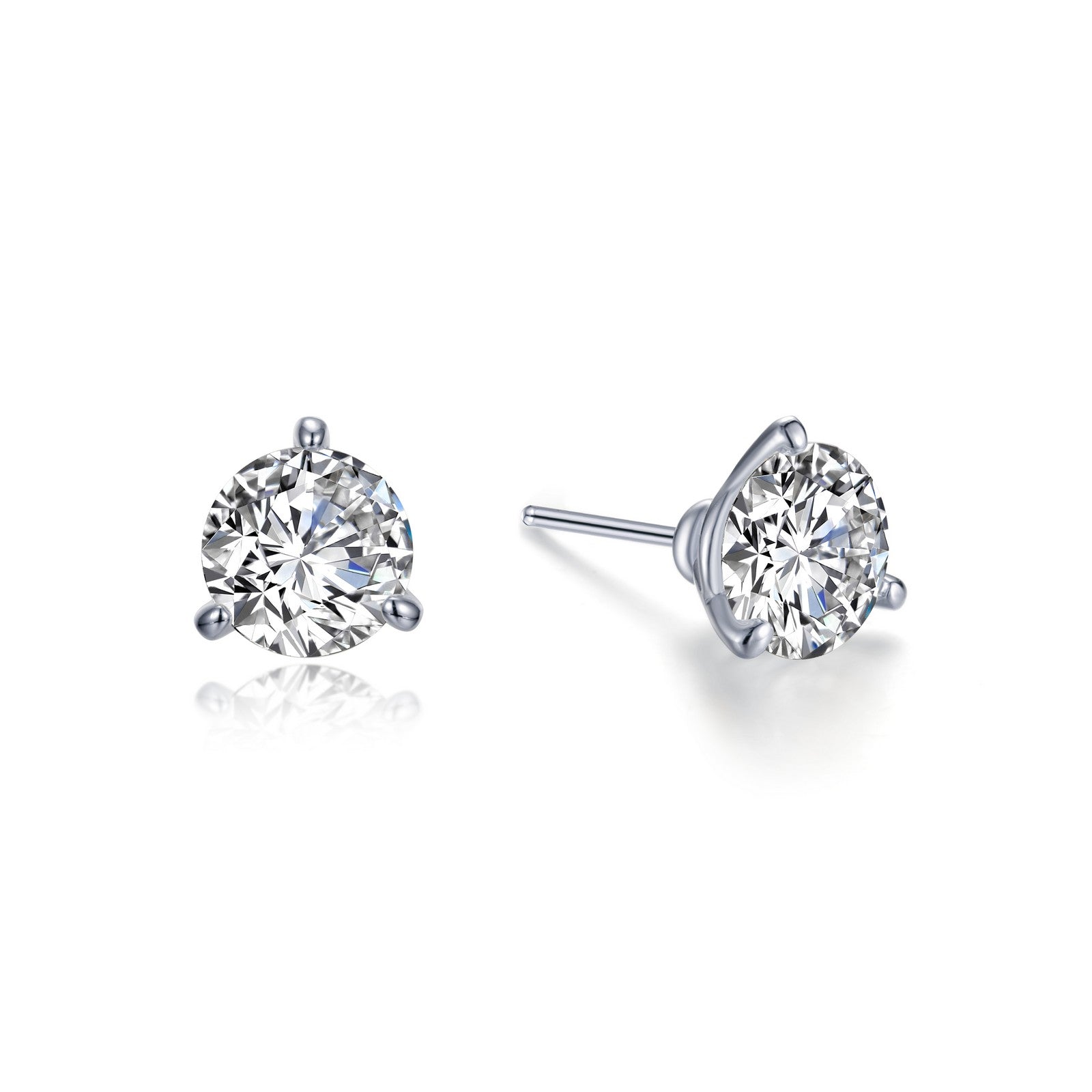 2 CTW Solitaire Stud Earrings-E0205CLP