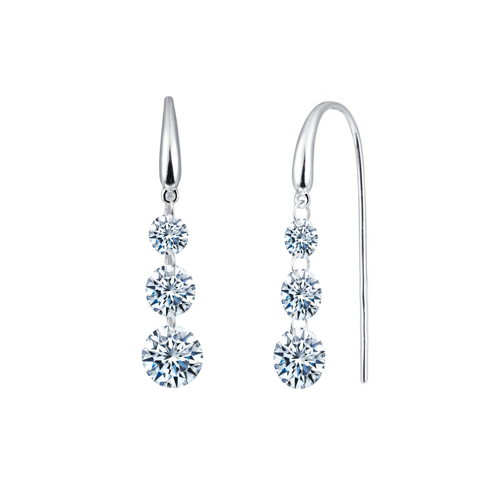 2.4 CTW Frameless Dangle Earrings-E0275CLP