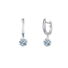 Load image into Gallery viewer, 3 CTW Frameless Drop Solitaire Earrings-E0301CLP
