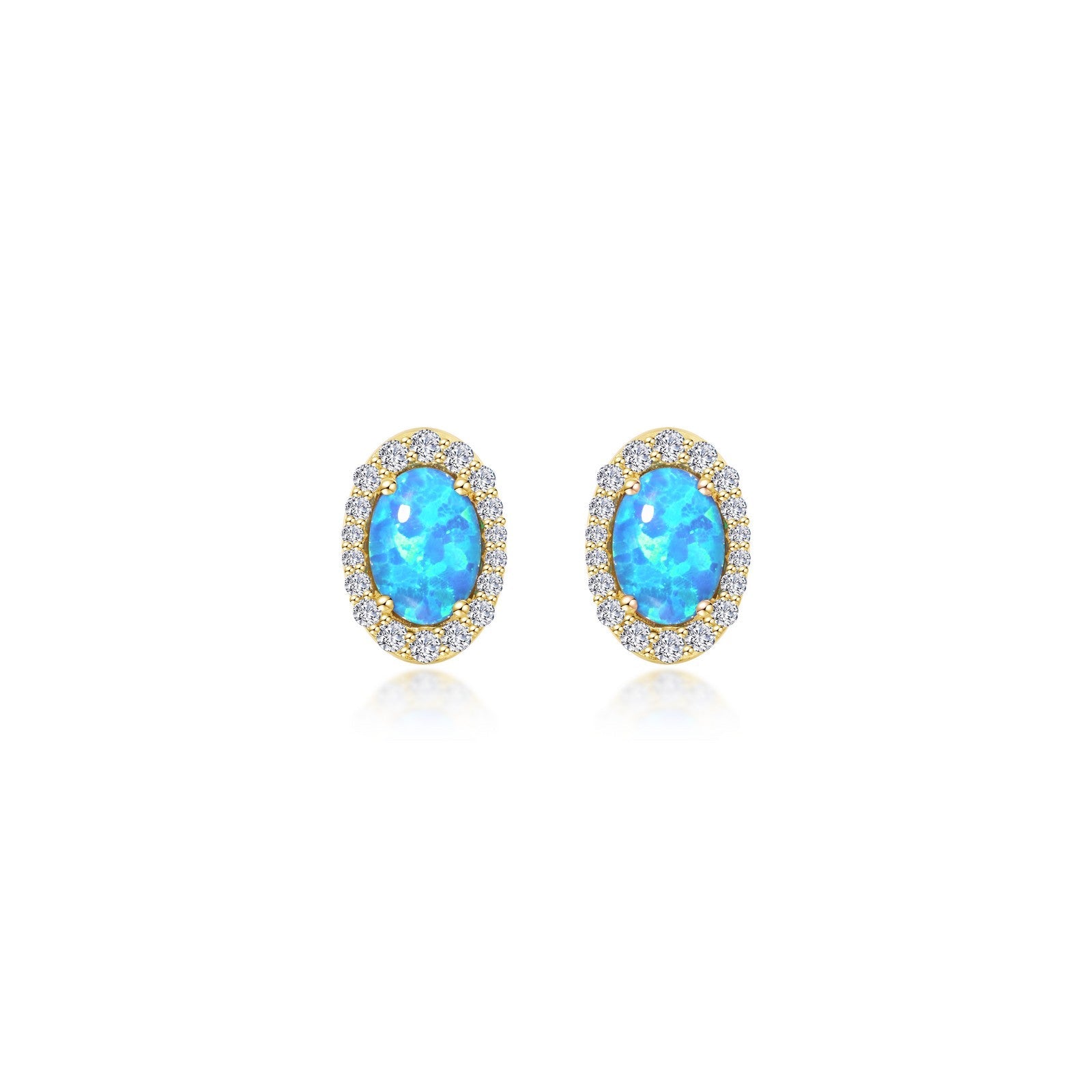 Vintage Inspired Oval Stud Earrings-E0323BOG