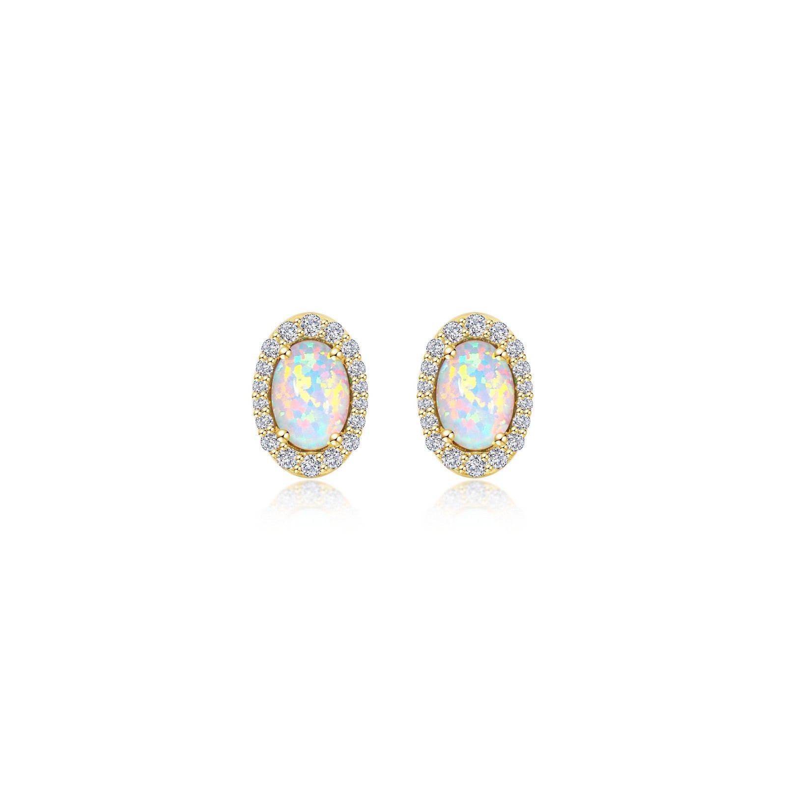 Vintage Inspired Oval Stud Earrings-E0323OPG