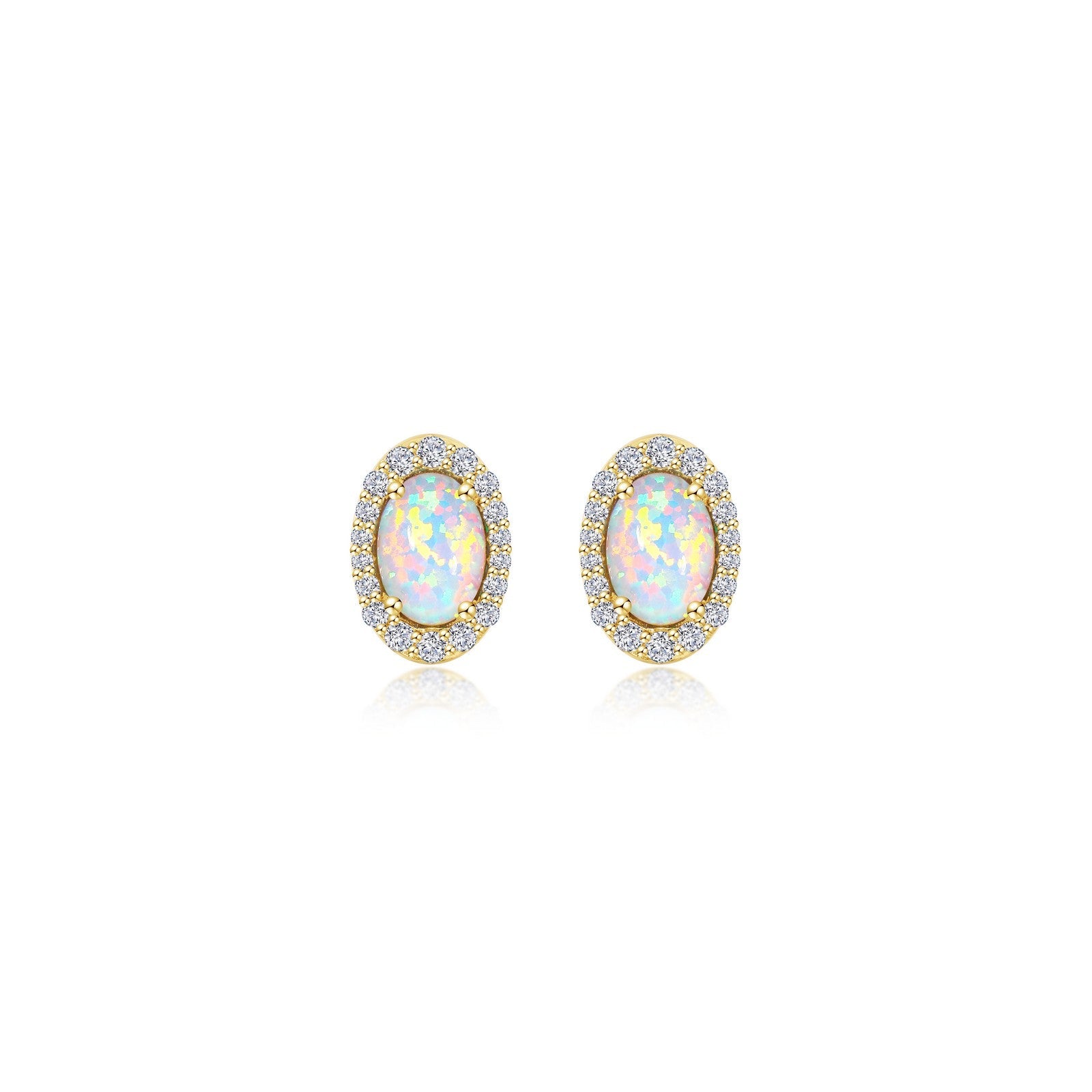 Vintage Inspired Oval Stud Earrings-E0323OPG