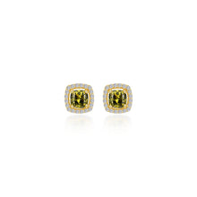 Load image into Gallery viewer, Cushion-Cut Halo Stud Earrings-E0329OVG
