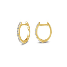Load image into Gallery viewer, 10 mm x 11 mm Oval Huggie Hoop Earrings-E0345CLG
