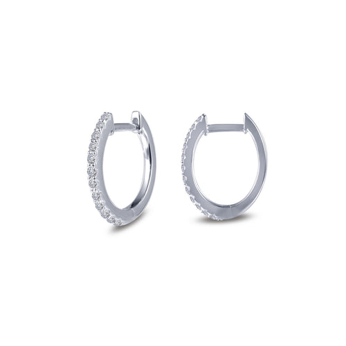 10 mm x 11 mm Oval Huggie Hoop Earrings-E0345CLP