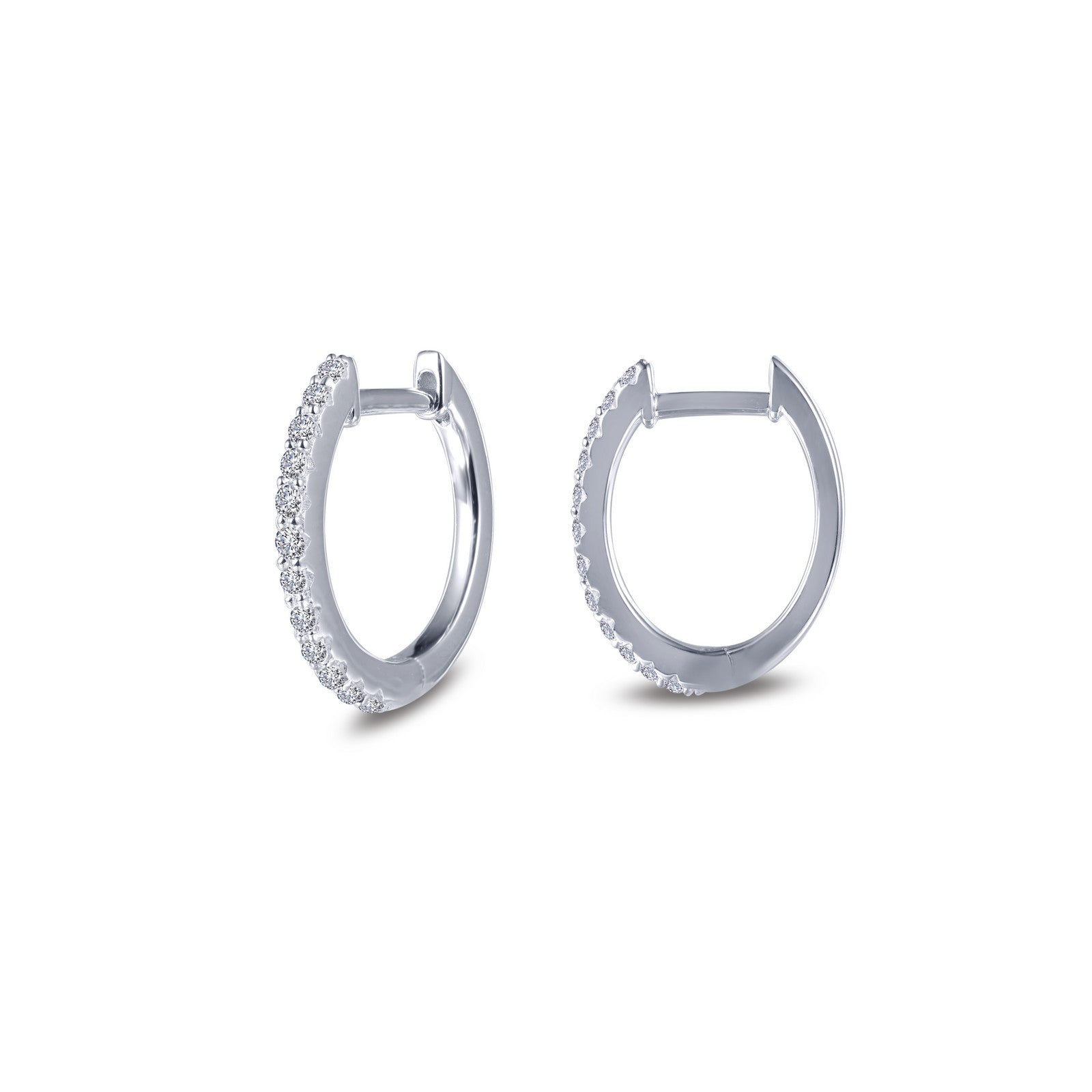 10 mm x 11 mm Oval Huggie Hoop Earrings-E0345CLP