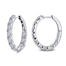 Load image into Gallery viewer, 20 mm x 25 mm Oval Hoop Earrings-E0359CLP
