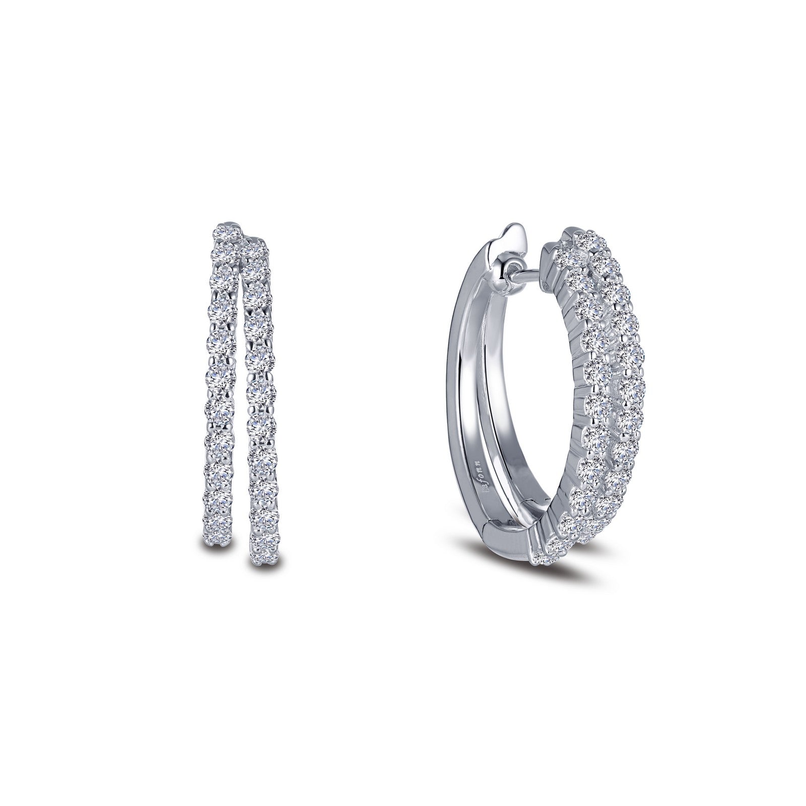 20 mm x 23 mm Double-Hoop Earrings-E0385CLP