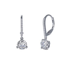 Load image into Gallery viewer, Leverback Solitaire Drop Earrings-E0394CLP

