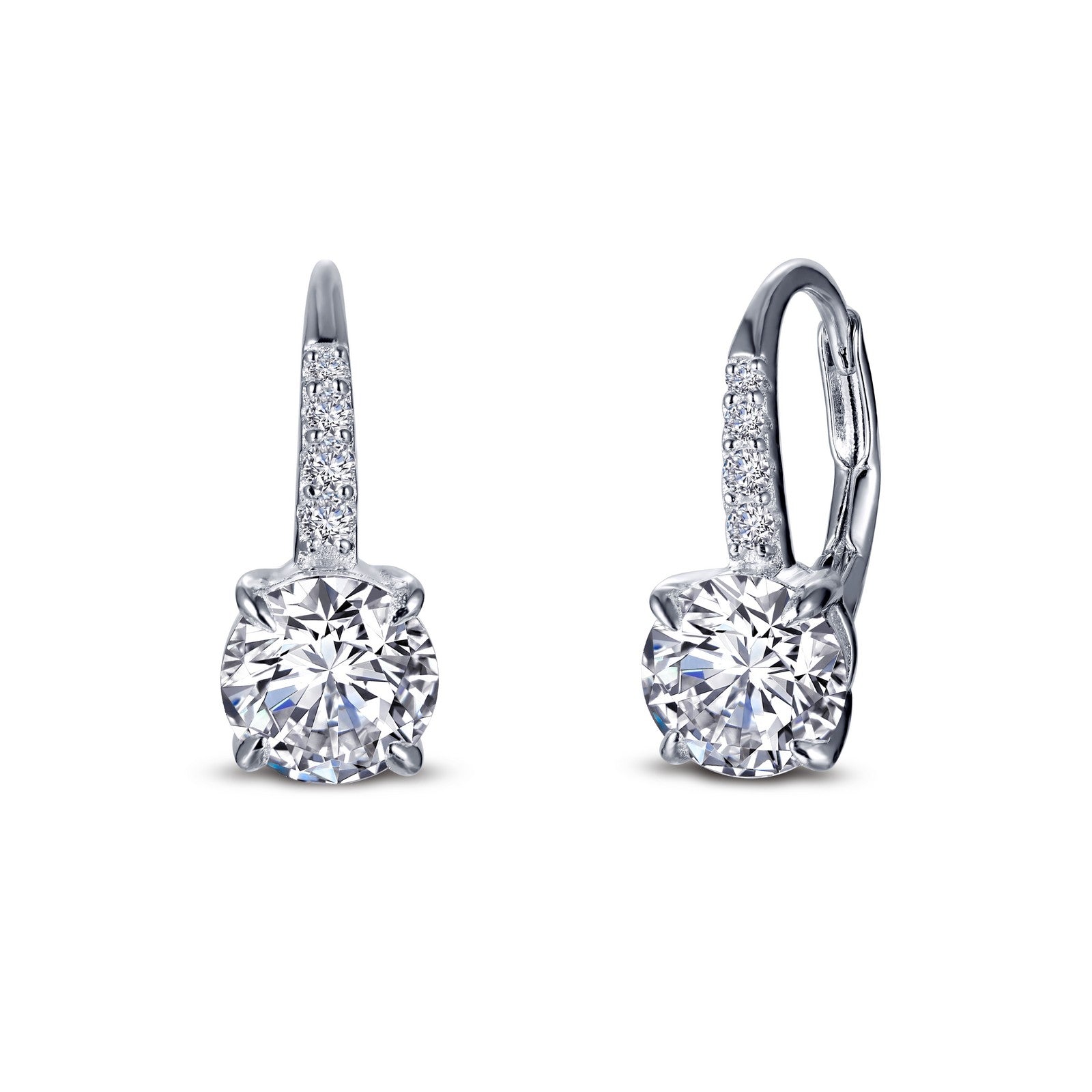 Solitaire Drop Earrings-E0419CLP