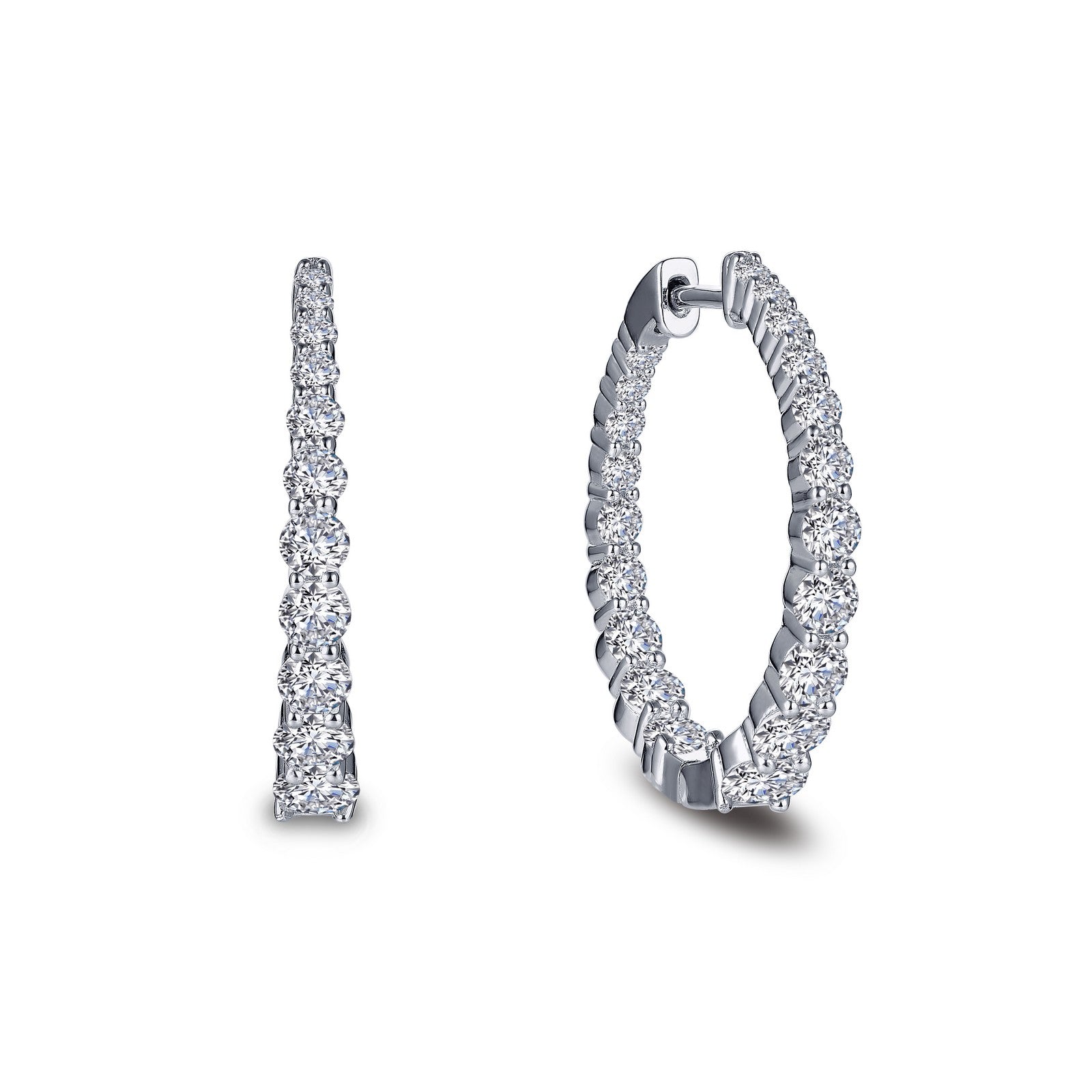 38 mm CTW Hoop Earrings-E0433CLP