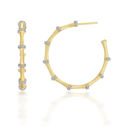 Elegant Bamboo Hoop Earrings-E0458CLT