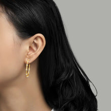 Load image into Gallery viewer, Elegant Bamboo Hoop Earrings-E0458CLT
