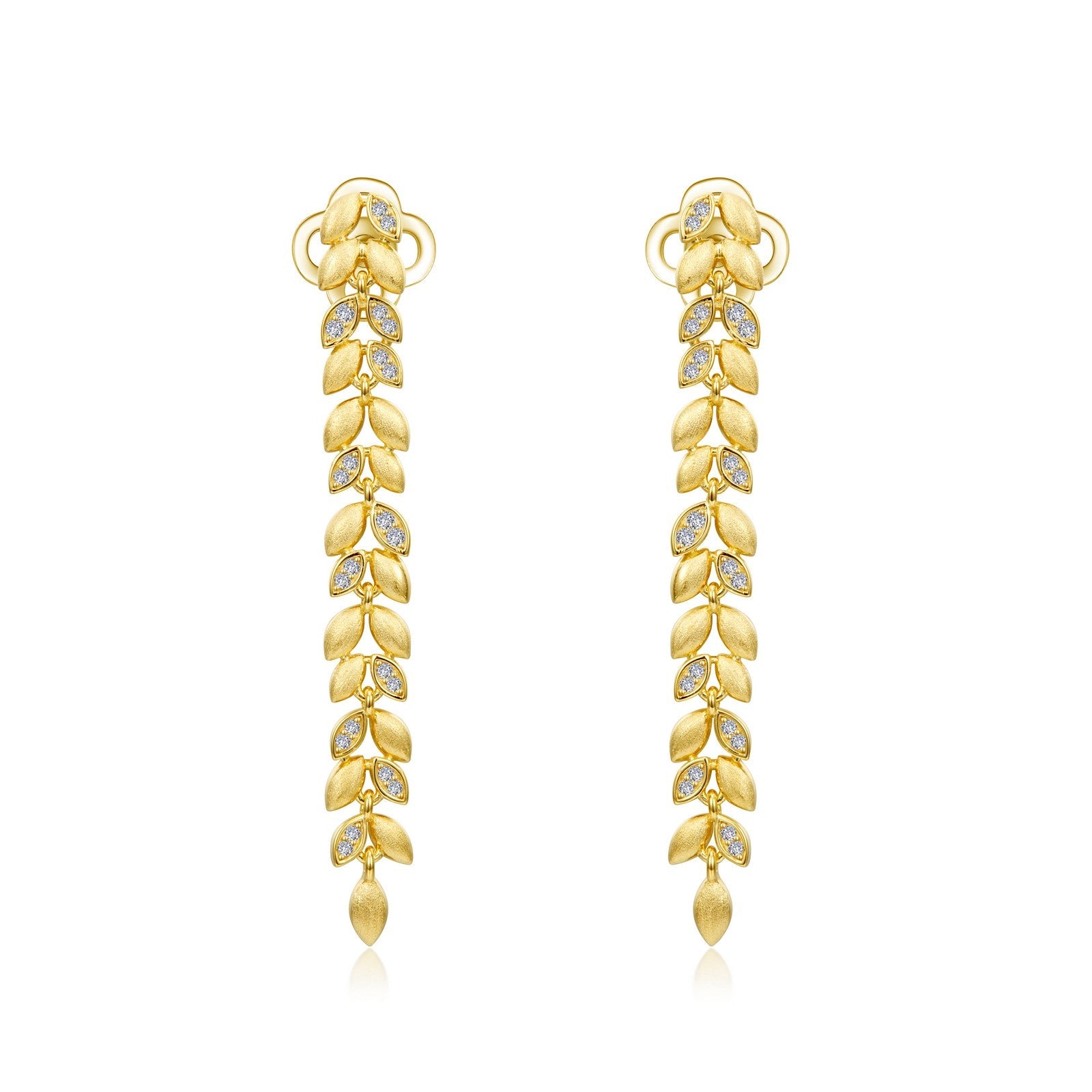 Cluster Leaves Earrings-E0487CLG
