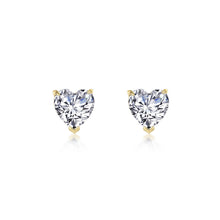 Load image into Gallery viewer, 3.5 CTW Heart Solitaire Stud Earrings-E0520CLG
