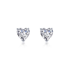 Load image into Gallery viewer, 3.5 CTW Heart Solitaire Stud Earrings-E0520CLP
