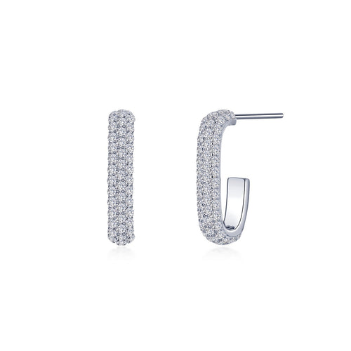 Paperclip Hoop Earrings-E0531CLP