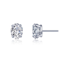 Load image into Gallery viewer, 4 CTW Oval Solitaire Stud Earrings-E0544CLP
