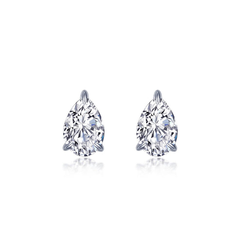 4 CTW Pear-Shaped Solitaire Stud Earrings-E0545CLP
