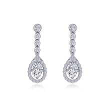 Load image into Gallery viewer, Oval Halo Drop Earrings-E0557CLP

