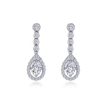 Load image into Gallery viewer, Oval Halo Drop Earrings-E0557CLP
