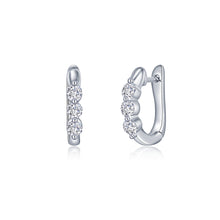 Load image into Gallery viewer, 3-Stone Huggie Hoop Earrings-E0558CLP
