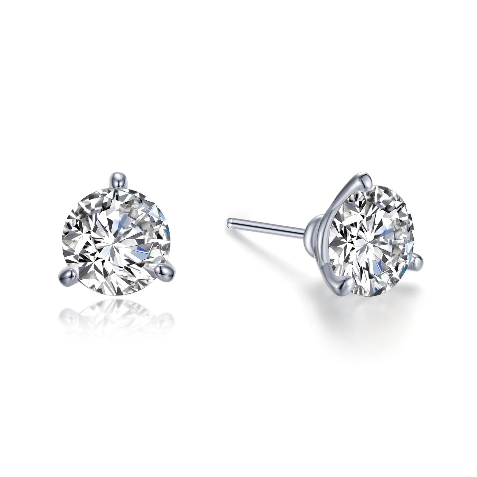 3 CTW Martini Solitaire Stud Earrings-E0562CLP
