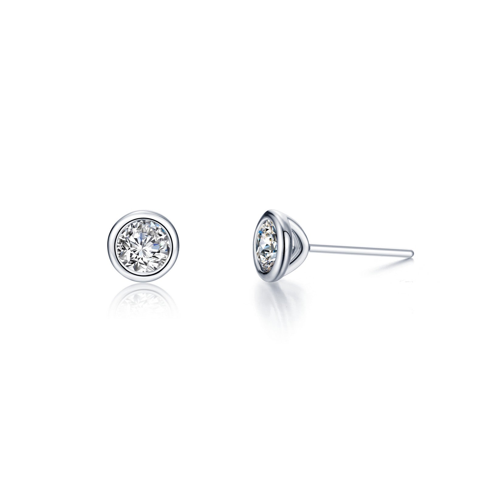 1 CTW Solitaire Stud Earrings-E0581CLP