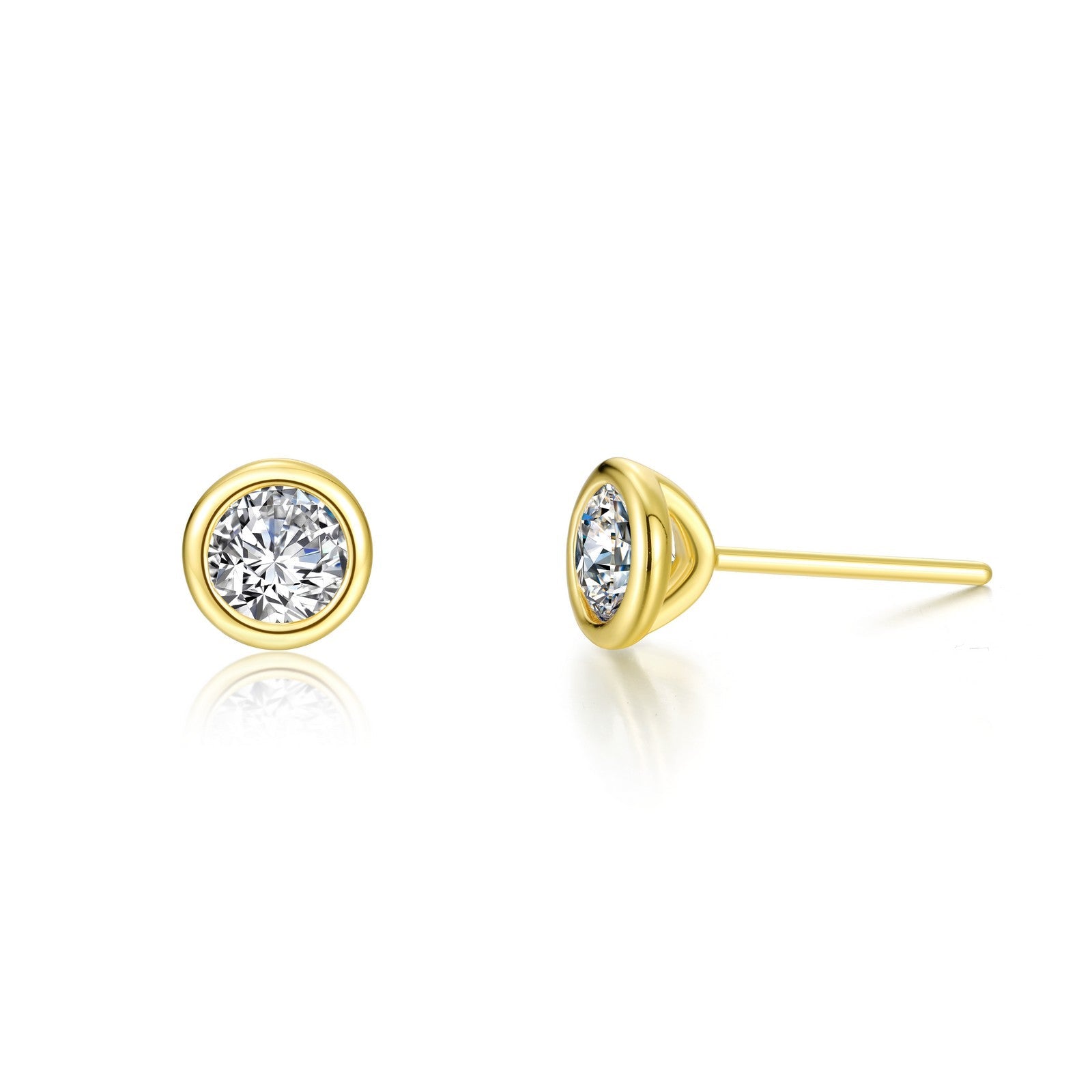 2 CTW Solitaire Stud Earrings-E0583CLG