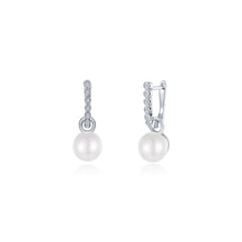 Load image into Gallery viewer, Cultured Freshwater Pearl Charm Huggie Earrings-E0588PLP
