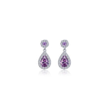 Load image into Gallery viewer, Oval Halo Drop Earrings-E0590AMP
