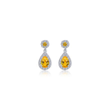 Load image into Gallery viewer, Oval Halo Drop Earrings-E0590CAP
