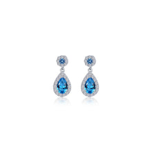 Load image into Gallery viewer, Oval Halo Drop Earrings-E0590SBP
