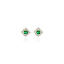Load image into Gallery viewer, 0.54 CTW Halo Stud Earrings-E0596CEG

