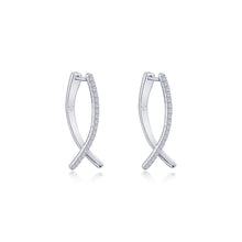Load image into Gallery viewer, Crossover Oval Hoop Earrings-E0600CLP
