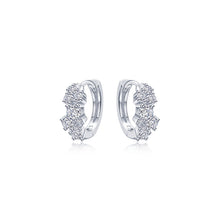 Load image into Gallery viewer, Huggie Earrings with Shiny Clusters-E0602CLP
