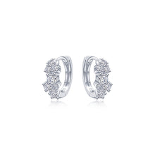 Load image into Gallery viewer, Huggie Earrings with Shiny Clusters-E0602CLP
