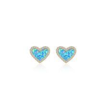 Load image into Gallery viewer, Halo Heart Stud Earrings-E0607BOG
