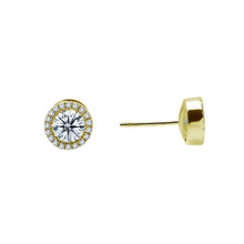 Load image into Gallery viewer, 0.8 CTW Halo Stud Earrings-E2001CLG
