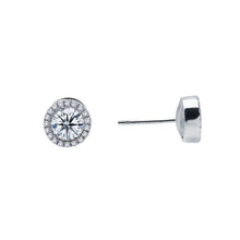Load image into Gallery viewer, 0.8 CTW Halo Stud Earrings-E2001CLP
