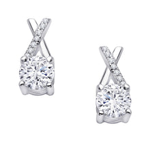 Load image into Gallery viewer, 1.82 CTW Kiss X Stud Earrings-E2010CLP
