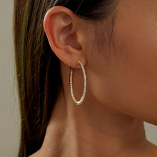 Load image into Gallery viewer, 35 mm Hoop Earrings-E3006CLG
