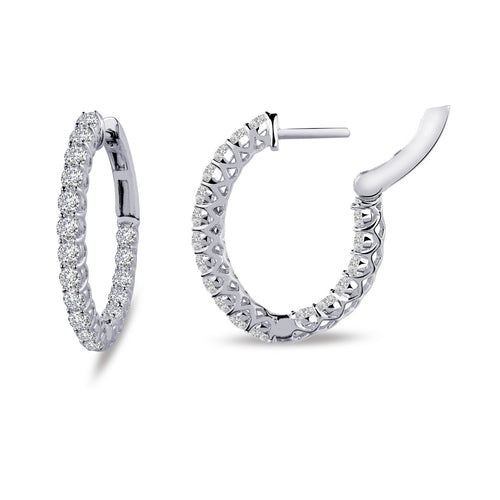 16 mm x 20 mm Oval Hoop Earrings-E3026CLP