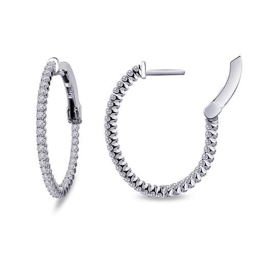 20 mm x 25 mm Oval Hoop Earrings-E3030CLP