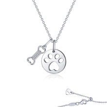 Load image into Gallery viewer, Paw Print Dog Bone Necklace-LV002CLP
