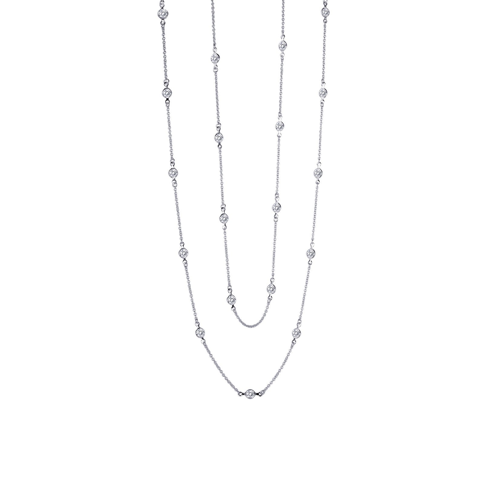 Classic Station Necklace-N0016CLP